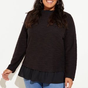 LOFT Plus Black Sweater Top